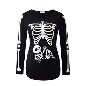 Pregnant Skeleton Maternity T-Shirt (glow in the dark)